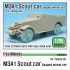 1/35 US M3A1 Scout Car Sagged Wheel set for Tamiya kits