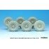 1/35 Russian Typhoon-K Mrap Sagged Wheels Set (6pcs w/mask) for Takom kit #2082