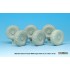 1/35 Russian Typhoon-K Mrap Sagged Wheels Set (6pcs w/mask) for Takom kit #2082