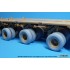 1/35 US M1000 HET Semi-trailer Sagged Tyre set for HobbyBoss kits