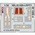 1/32 Bf 109E-4 Panels 3D Decal and Seatbelts PE for Eduard kits