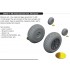 1/48 P-40E Wheels Diamond Tread for Eduard kits