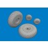 1/48 P-40E Wheels Diamond Tread for Eduard kits