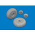 1/48 P-40E Wheels Block Tread for Eduard kits