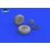 1/48 P-51B/C Mustang Wheels Diamond Tread for Eduard kits