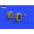 1/48 P-51B/C Mustang Wheels Oval Tread for Eduard kits