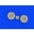 1/72 P-51D Mustang Wheels Diamond Tread for Eduard kits