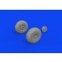 1/72 P-51D Mustang Wheels Oval Tread for Eduard kits