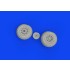 1/72 P-51D Mustang Wheels Oval Tread for Eduard kits