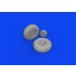 1/72 P-51D Mustang Wheels Oval Tread for Eduard kits