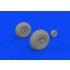 1/72 P-51D Mustang Wheels Cross Tread for Eduard kits