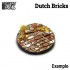 Putty/Clay Textured Rolling Pin #DUTCH Bricks for 1/22, 1/32, 1/35, 1/43, 1/48