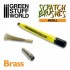 BRASS Refill (5pcs) for Scratch Brush Pens (for removing sculpting putty)