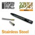 Stainless STEEL Refill (5pcs) for Scratch Brush Pens (for removing sculpting putty)