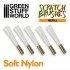 Soft Nylon Refill (5pcs) for Scratch Brush Pens (for removing sculpting putty)