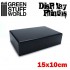 15x10 cm Rectangular Lacquered Black MDF Wood Display Plinth