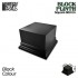 5x5 cm Square Top Lacquered Black MDF Display Plinth