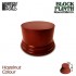 5.5 cm Round Block Lacquered Hazelnut Brown MDF Wood Display Plinth