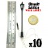 28mm Scale Classic Lamps with LED Lights (height: 8.5cm, 10pcs)