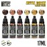 Acrylic Metallic Paint Set - Metal Colour Golden Tones (6x 17ml)