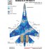 1/72 Ukrainian Sukhoi Su-27 P1M Flanker B Digital Camouflage Paint Mask for Zvezda kits