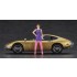 1/24 Japanese Toyota 2000GT Gold Vintage Car w/60s Girl's Figure [SP533]