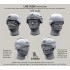 1/35 Heads w/Balaclavas for MICH Helmets (H-Nape) (5 Heads)