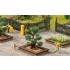 HO Scale Flower Island (2pcs, each 4.5 cm x 3 cm x 0.6 cm, Laser-Cut)