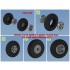 1/48 Supermarine Spitfire Resin Wheels Set (No Mask Series,4 Spoke+Smooth Tyres)