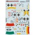 Decals for 1/72 Messerschmitt BF 109 G-6 The complete set 1.5 leaf