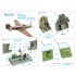 1/72 P-39Q/N Airacobra Coloured Interior Detail Parts for Arma Hobby kits