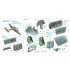 1/72 Bf 110C/D/E Interior 3D Decal for Eduard kits