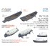 1/700 IJN 13m Special type Transportation Boat and 8m Motor Launch for Carriers