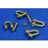 Brass Shackles (4pcs, Type:B, H: 8.6mm, D: 5.6mm, R: 1.4mm) for military vehicles