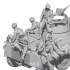 1/35 WWII US Army M8 Riders Set (6 figures, 3D printed kit)