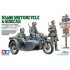 1/35 German KS600 Motorcycle with Sidecar and 3 Soldiers