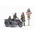 1/35 German KS600 Motorcycle with Sidecar and 3 Soldiers