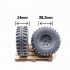 1/24 Extreme Off-Road Tyres and Rims (4 wheels)