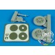 1/32 Messerschmitt Bf-109F Wheels & Masks for Trumpeter kit