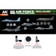 Real Colours Lacquer Based Paints set - US Air Force &amp; ANG Modern Aircraft (8x 17ml)