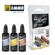 AMMO Shaders Acrylic Paints set - Basic Colours (3x 10mL jar)