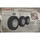 1/35 UAZ-452/469 Wheel Set, Ya-245-1 Kama R-15 768mm (4pcs & Spare)