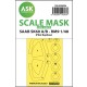 1/48 SAAB SK60 One-sided Masking self-adhesive, pre-cutted for Pilot-Replicas kits