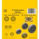 1/48 WWII US P-39 Airacobra Wheels for Hasegawa/Eduard kits