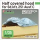 1/35 Sd.Kfz.251 Ausf.C Canvas Top Half Covered set for Academy/Dragon/AFV Club kits