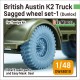 1/48 WWII British Austin K2 Truck Wheel set Dunlop for Tamiya kits