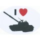 1/35 I Love T-55. Bumper Sticker (self adhesive waterproof vinyl)