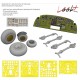 1/48 B-24J Liberator Dashboard, Seatbelts and Detail Parts for Hobby Boss kits