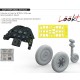 1/48 Bf 109F Dashboard, Seatbelts and other Detail Parts for Eduard kits