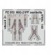 1/48 Mikoyan-Gurevich MiG-21PF Seatbelts Steel Detail set for Eduard kits